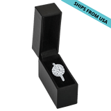 Discreet Thin Slim Black Ring Box - TBS Box Sock