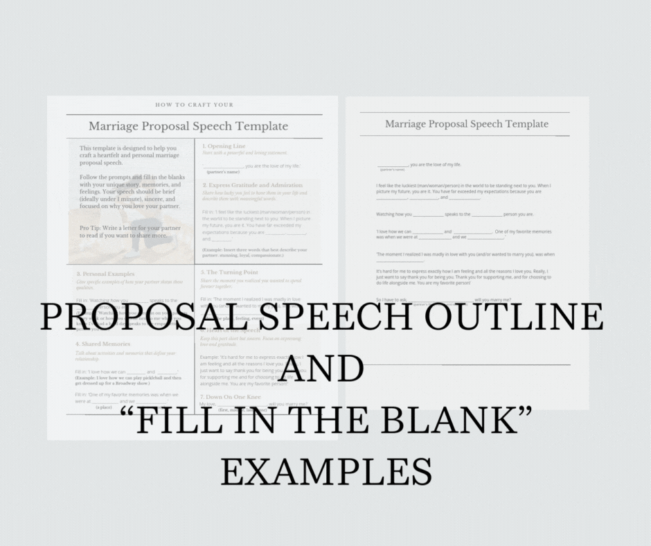 How To Write The Perfect Proposal Speech (Downloadable Template) - TBS Box Sock