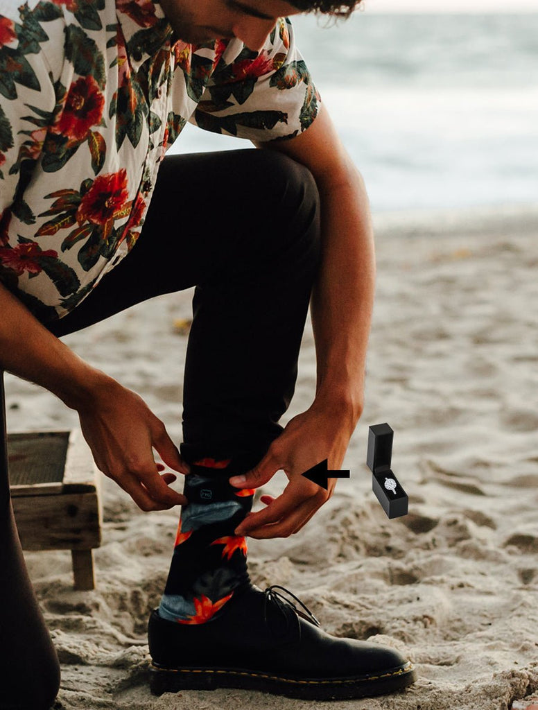 Socks with Hidden Pocket Ways to Hide Ring Box California