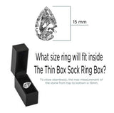 Discreet Thin Slim Black Ring Box - TBS Box Sock