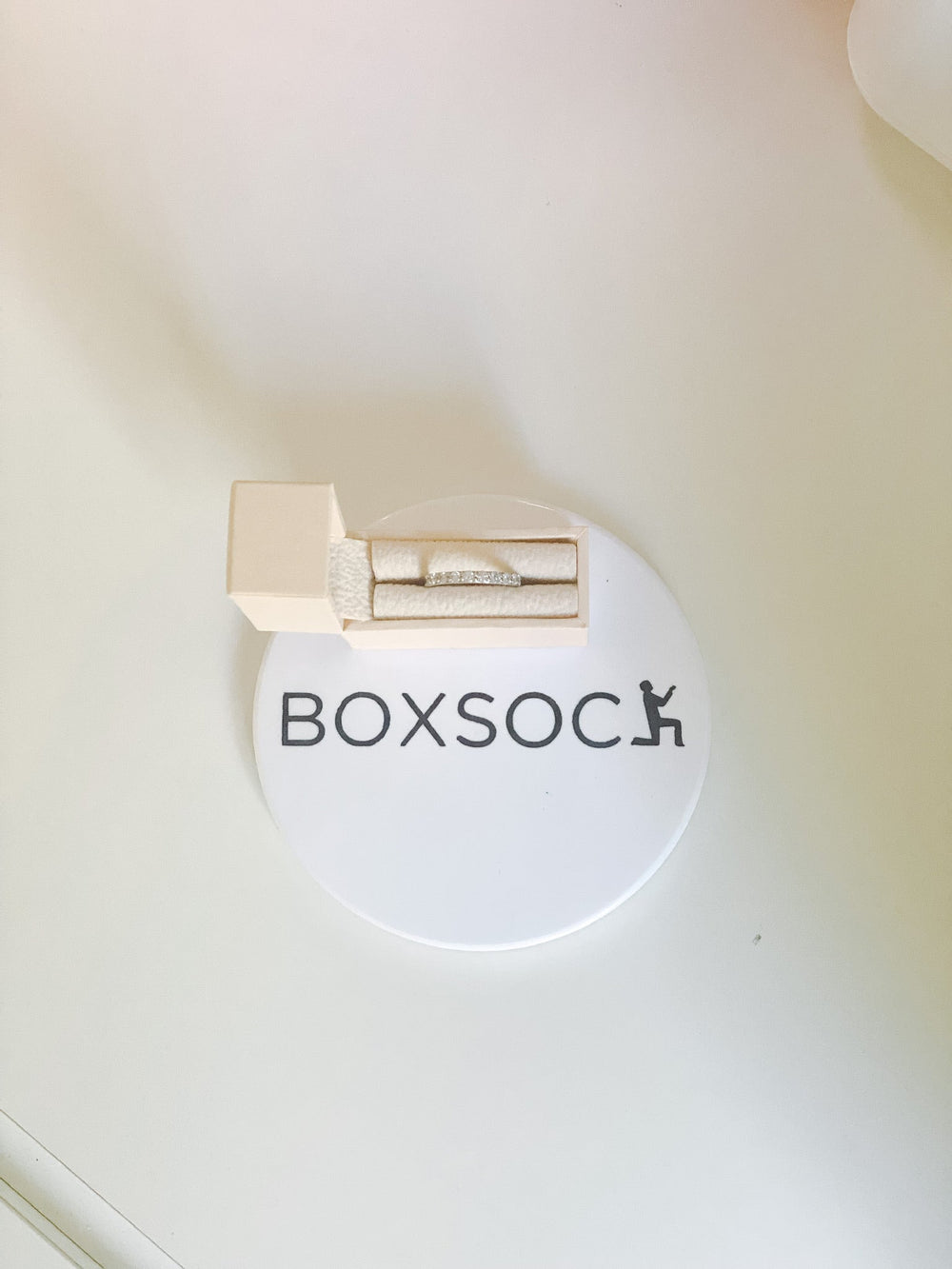 Thin Blush Ring Box - TBS Box Sock